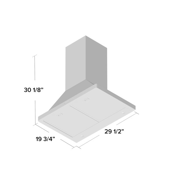 Cavaliere 30" 900 CFM Convertible Wall Mount Range Hood in Powder